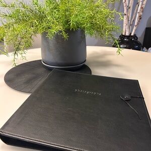 Umbra Black Leather Leah Photo Album/Scrapbook